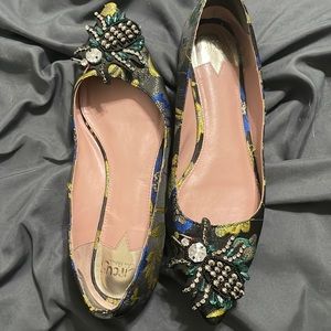 Sam Edelman Jeweled Bug Floral Brocade Flats